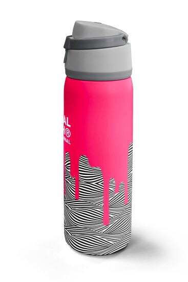 Coral High Kids Pembe Siyah Beyaz Desenli Pipetli ve Direkt İçim Çelik Termos 800 ml 38539 - 5