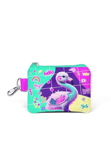 Coral High Kids Pembe Su Yeşili Flamingo Bozuk Para Çantası 21929 - Coral High KIDS
