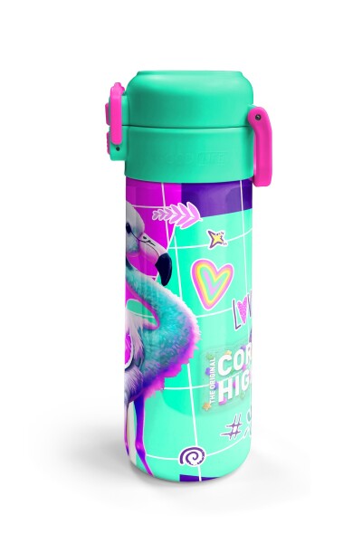 Coral High Kids Pembe Su Yeşili Flamingo Desenli Pipetli ve Direkt İçim Çelik Termos 500 ml 31811 - 6