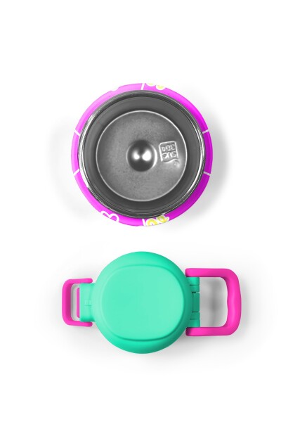 Coral High Kids Pembe Su Yeşili Flamingo Desenli Pipetli ve Direkt İçim Çelik Termos 500 ml 31811 - 8