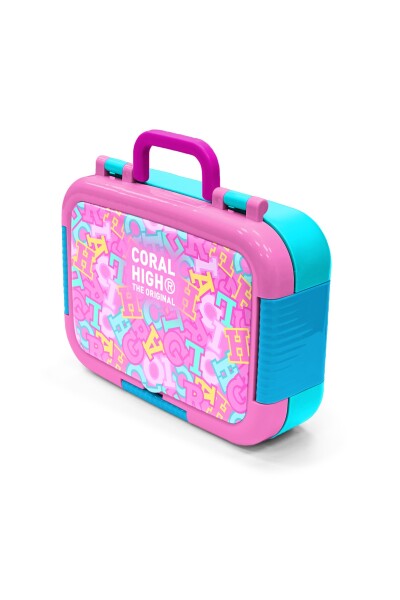 Coral High Kids Pembe Su Yeşili Harf Desenli Paslanmaz Çelik Beslenme Kabı 39141 - 4