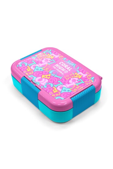 Coral High Kids Pembe Su Yeşili Harf Desenli Paslanmaz Çelik Beslenme Kabı 39141 - 2