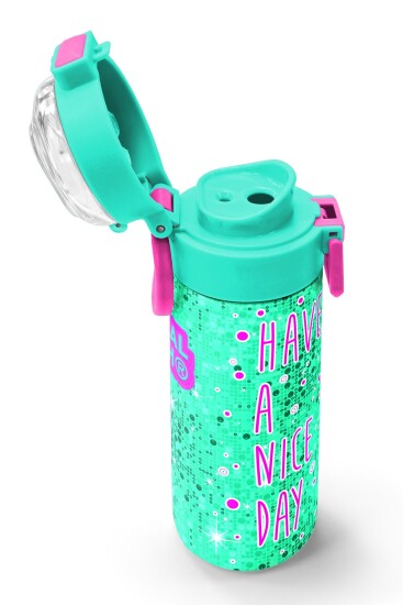 Coral High Kids Pembe Su Yeşili Kedi Desenli Pipetli ve Direkt İçim Çelik Termos 500 ml 31806 - 6