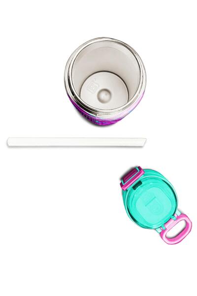 Coral High Kids Pembe Su Yeşili Peri Desenli Pipetli ve Direkt İçim Çelik Termos 500 ml 31900 - 7