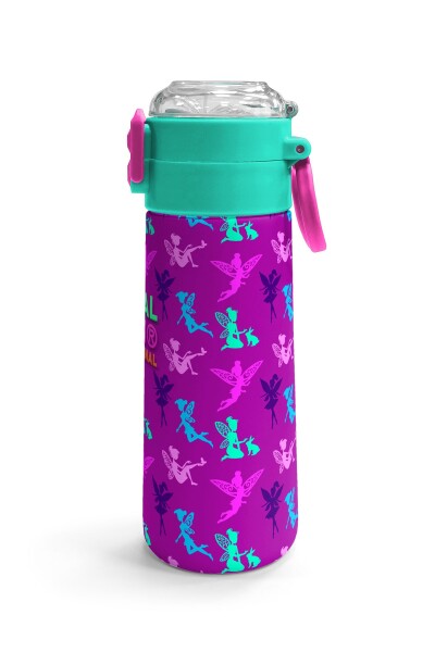 Coral High Kids Pembe Su Yeşili Peri Desenli Pipetli ve Direkt İçim Çelik Termos 500 ml 31900 - 3
