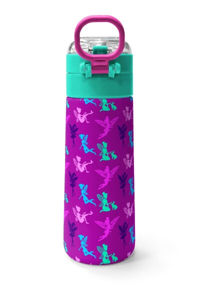 Coral High Kids Pembe Su Yeşili Peri Desenli Pipetli ve Direkt İçim Çelik Termos 500 ml 31900 - 4