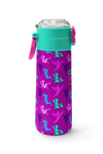 Coral High Kids Pembe Su Yeşili Peri Desenli Pipetli ve Direkt İçim Çelik Termos 500 ml 31900 - 2