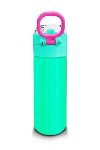 Coral High Kids Pembe Su Yeşili Pipetli ve Direkt İçim Çelik Termos 500 ml 31825 - 3