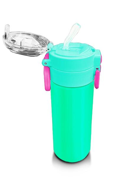 Coral High Kids Pembe Su Yeşili Pipetli ve Direkt İçim Çelik Termos 500 ml 31825 - 5