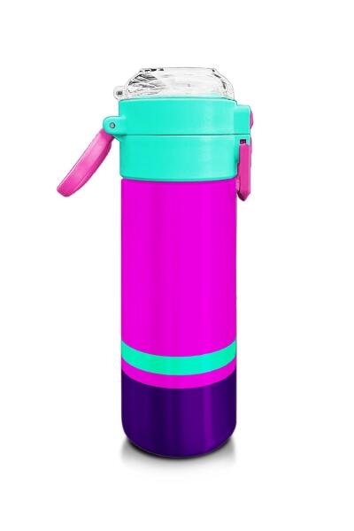 Coral High Kids Pembe Su Yeşili Pipetli ve Direkt İçim Çelik Termos 500 ml 31829 - 2