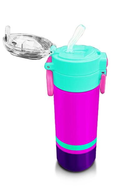 Coral High Kids Pembe Su Yeşili Pipetli ve Direkt İçim Çelik Termos 500 ml 31829 - 5