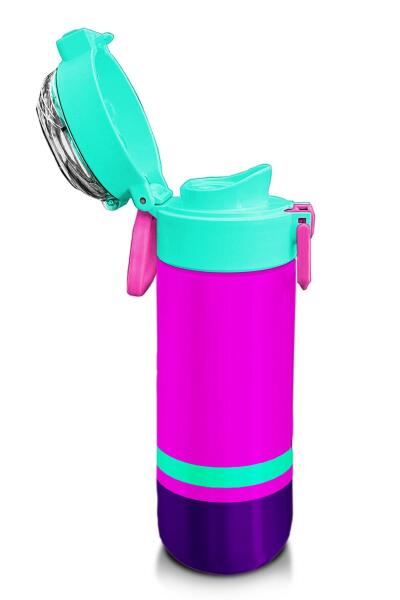 Coral High Kids Pembe Su Yeşili Pipetli ve Direkt İçim Çelik Termos 500 ml 31829 - 6