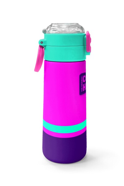 Coral High Kids Pembe Su Yeşili Pipetli ve Direkt İçim Çelik Termos 500 ml 31829 - 2
