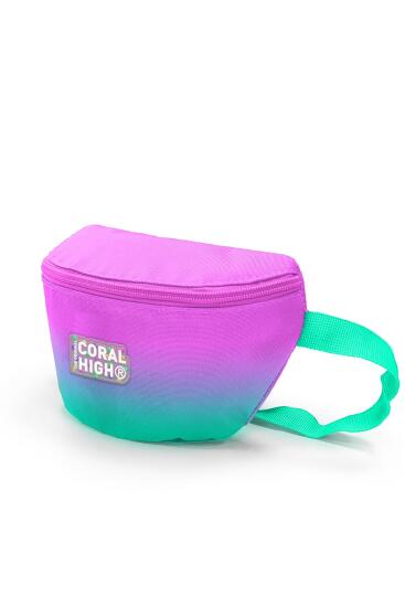 Coral High Kids Pembe Su Yeşili Renk Geçişli Bel Çantası 11556 - 3