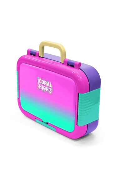 Coral High Kids Pembe Su Yeşili Renk Geçişli Desenli Paslanmaz Çelik Beslenme Kabı 39362 - 4