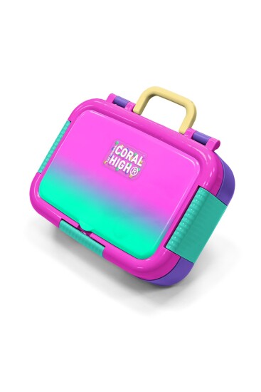 Coral High Kids Pembe Su Yeşili Renk Geçişli Desenli Paslanmaz Çelik Beslenme Kabı 39362 