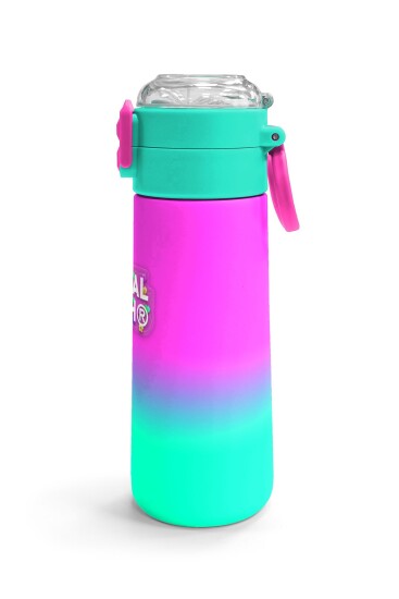 Coral High Kids Pembe Su Yeşili Renk Geçişli Pipetli ve Direkt İçim Çelik Termos 500 ml 31838 - 3