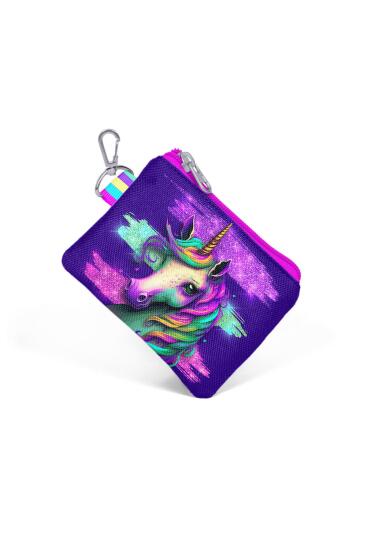 Coral High Kids Pembe Su Yeşili Unicorn Desenli Bozuk Para Çantası 21887 - 3