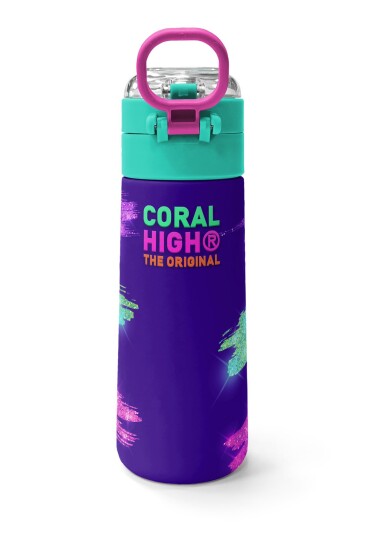 Coral High Kids Pembe Su Yeşili Unicorn Desenli Pipetli ve Direkt İçim Çelik Termos 500 ml 31959 - 4