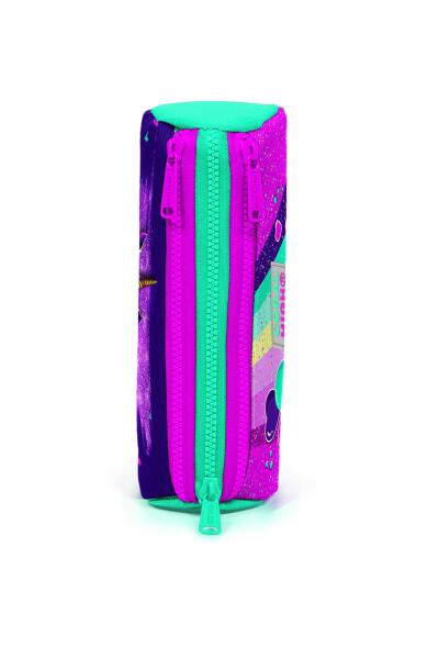 Coral High Kids Pembe Su Yeşili Unicorn Desenli Üç Bölmeli Kalem Çantası 22058 - 2