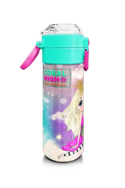 Coral High Kids Pembe Su Yeşili Unicornlu Desenli Pipetli ve Direkt İçim Çelik Termos 500 ml 31940 - 2