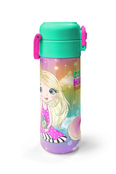 Coral High Kids Pembe Su Yeşili Unicornlu Desenli Pipetli ve Direkt İçim Çelik Termos 500 ml 31940 - 5
