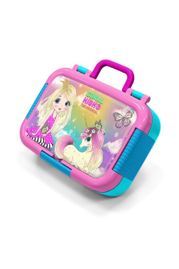 Coral High Kids Pembe Su Yeşili Unicornlu Kız Desenli Paslanmaz Çelik Beslenme Kabı 39246 - 1