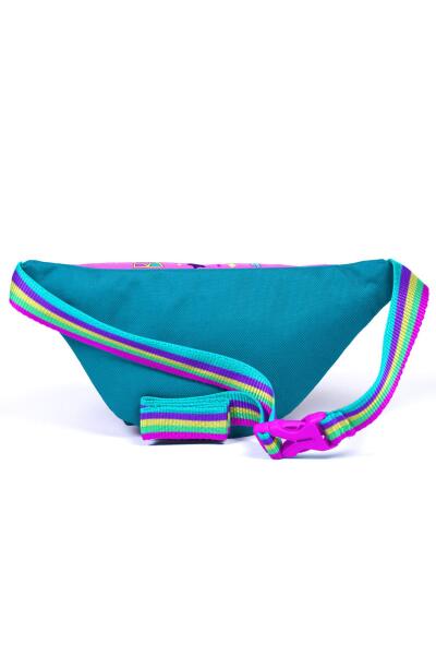 Coral High Kids Pembe Turkuaz Kulaklık Paten Desenli Bel Çantası 11506 - 3
