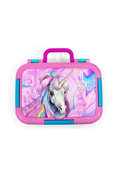 Coral High Kids Pembe Unıcorn Desenli Paslanmaz Çelik Beslenme Kabı 39168 - 5