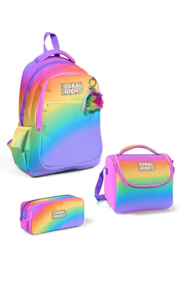 Coral High Kids Renk Geçişli 3’lü Okul Çanta Seti SET0114425 