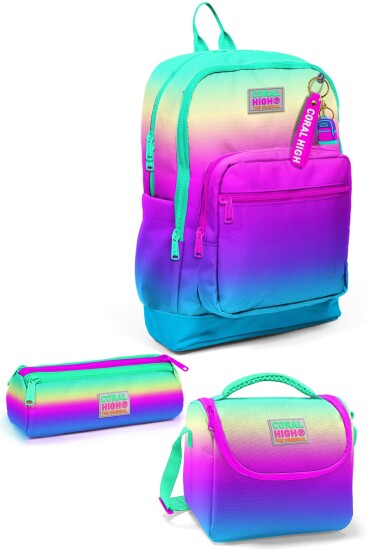 Coral High Kids Renk Geçişli 3’lü Okul Çanta Seti SET0123710 