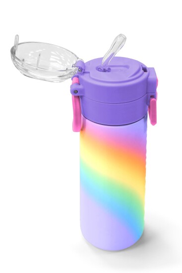 Coral High Kids Renk Geçişli Desenli Pipetli ve Direkt İçim Çelik Termos 500 ml 31863 - 5