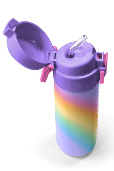 Coral High Kids Renk Geçişli Desenli Pipetli ve Direkt İçim Çelik Termos 500 ml 31863 - 2