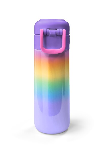 Coral High Kids Renk Geçişli Desenli Pipetli ve Direkt İçim Çelik Termos 500 ml 31863 - 7