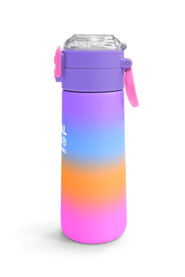 Coral High Kids Renk Geçişli Desenli Pipetli ve Direkt İçim Çelik Termos 500 ml 31875 - 3