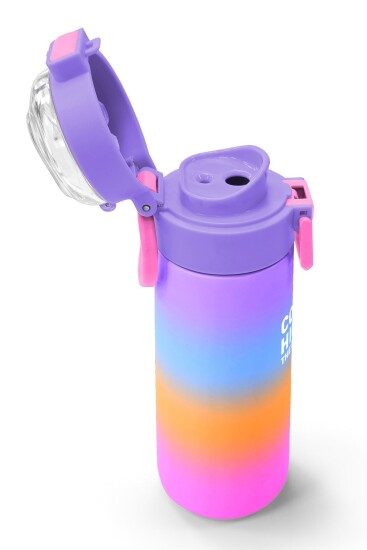 Coral High Kids Renk Geçişli Desenli Pipetli ve Direkt İçim Çelik Termos 500 ml 31875 - 6
