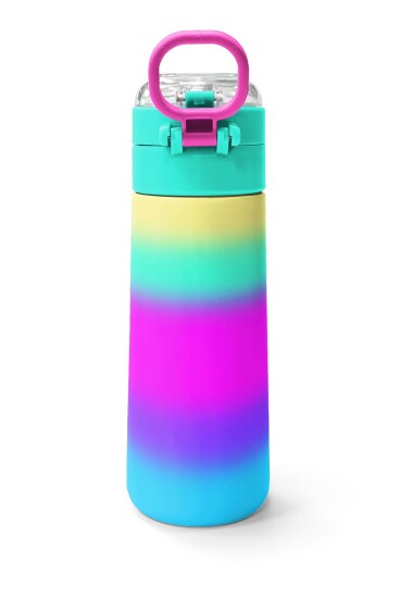 Coral High Kids Renk Geçişli Desenli Pipetli ve Direkt İçim Çelik Termos 500 ml 31924 - 4