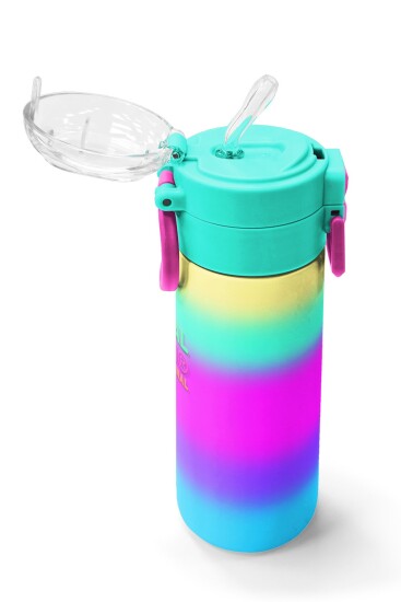 Coral High Kids Renk Geçişli Desenli Pipetli ve Direkt İçim Çelik Termos 500 ml 31924 - 5