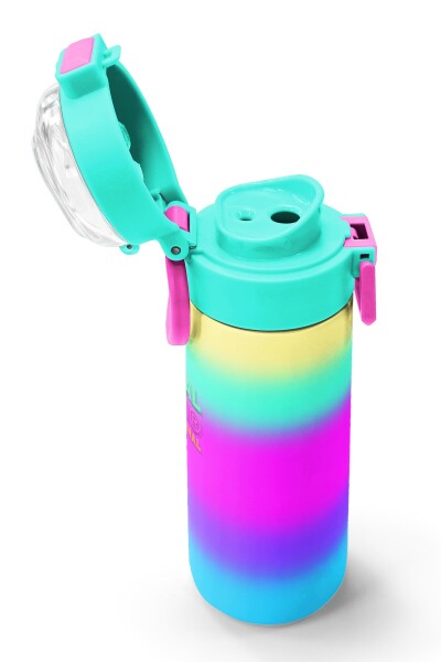 Coral High Kids Renk Geçişli Desenli Pipetli ve Direkt İçim Çelik Termos 500 ml 31924 - 6