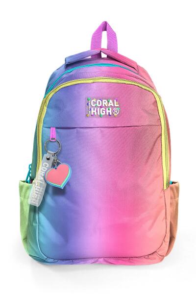 Coral High Kids Renk Geçişli Desenli Üç Bölmeli Okul Sırt Çantası 23668 - 5