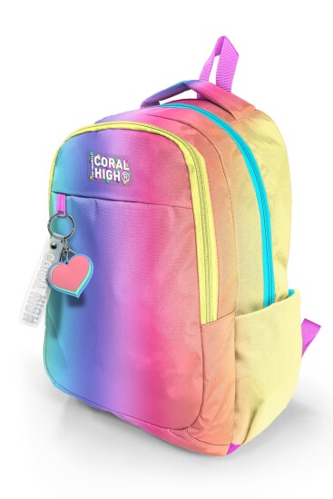Coral High Kids Renk Geçişli Desenli Üç Bölmeli Okul Sırt Çantası 23668 - 6