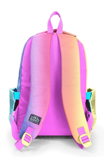Coral High Kids Renk Geçişli Desenli Üç Bölmeli Okul Sırt Çantası 23668 - 2