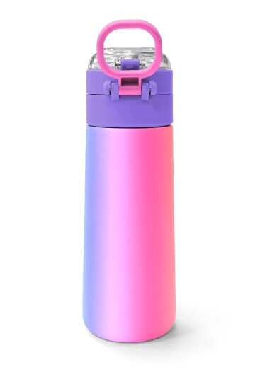 Coral High Kids Renk Geçişli Pipetli ve Direkt İçim Çelik Termos 500 ml 31868 - 4