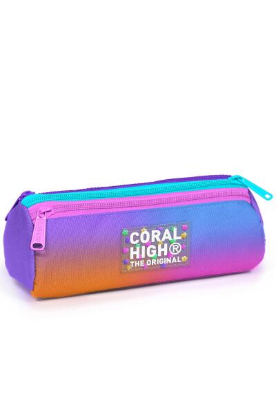 Coral High Kids Renk Geçişli Üç Bölmeli Kalem Çantası 11175 - 1