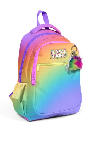 Coral High Kids Renk Geçişli Üç Bölmeli Okul Sırt Çantası 14425 