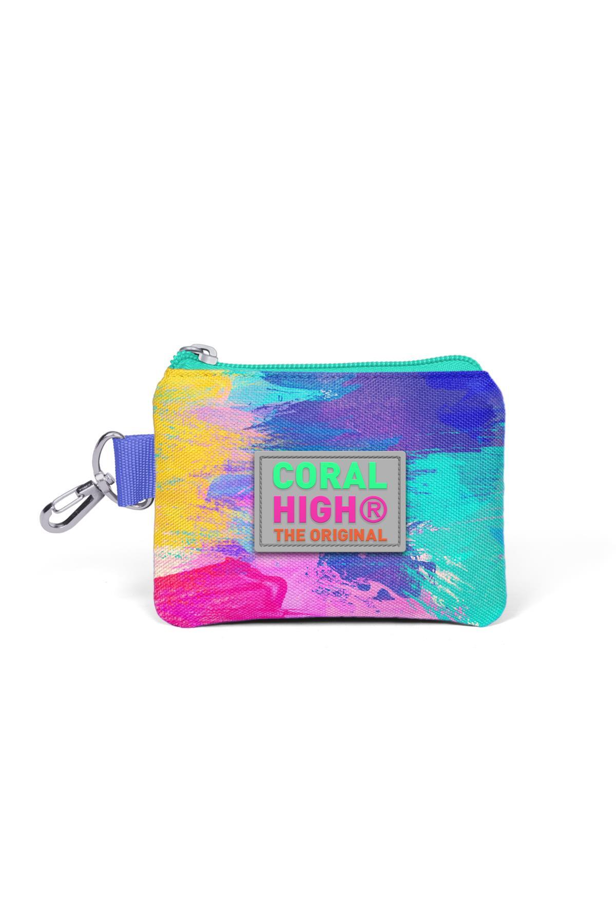 Coral High Kids Renkli Airbrush Desenli Bozuk Para Çantası 21838