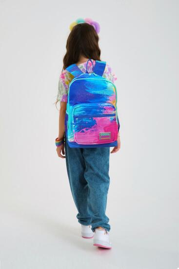 Coral High Kids Renkli Airbrush Desenli Desenli Dört Bölmeli Okul Sırt Çantası 23738 - 2