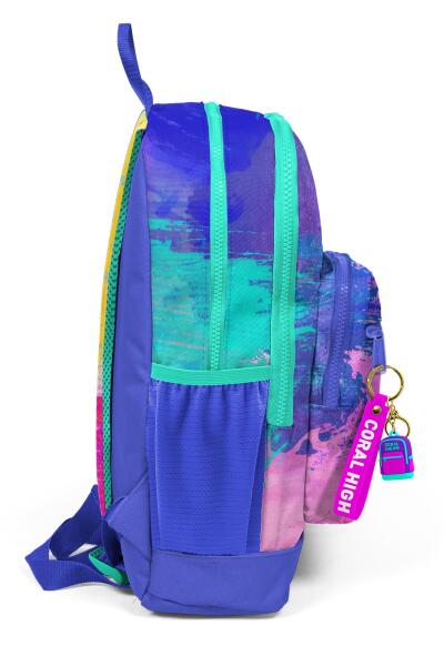 Coral High Kids Renkli Airbrush Desenli Desenli Dört Bölmeli Okul Sırt Çantası 23738 - 6