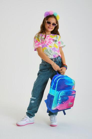 Coral High Kids Renkli Airbrush Desenli Desenli Dört Bölmeli Okul Sırt Çantası 23738 - 7