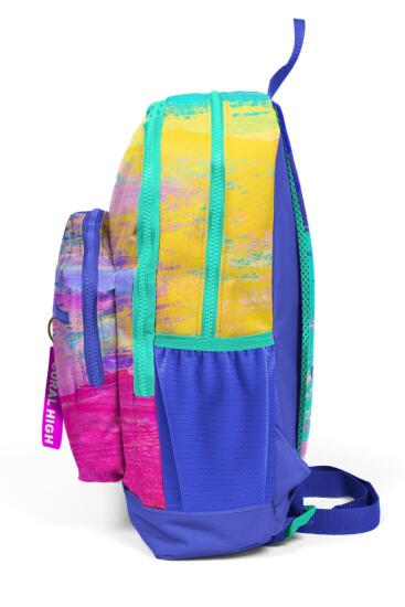 Coral High Kids Renkli Airbrush Desenli Desenli Dört Bölmeli Okul Sırt Çantası 23738 - 9